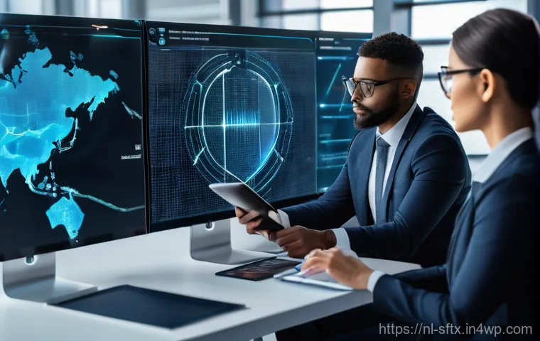 보안 오케스트레이션 자동화의 비즈니스 분석 - **Prompt:** A highly detailed, realistic image of a female cybersecurity analyst in her late 20s to ... 보안 오케스트레이션 자동화의 비즈니스 분석 - **Prompt:** A highly detailed, realistic image of a female cybersecurity analyst in her late 20s to ...