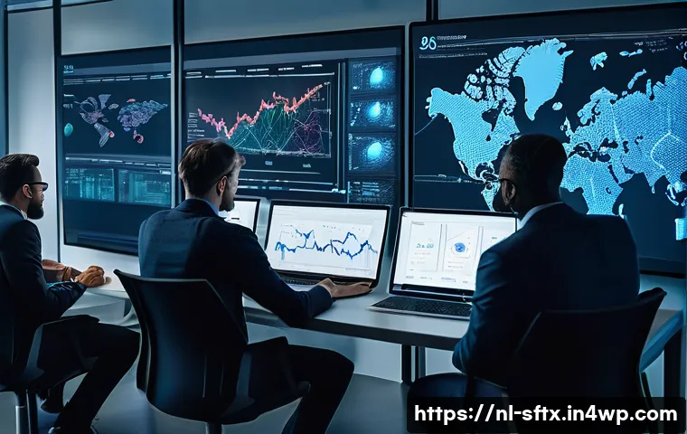 보안 오케스트레이션 자동화의 커뮤니티와 포럼 - **Prompt:** A diverse group of cybersecurity professionals, aged late 20s to early 50s, collaborativ...