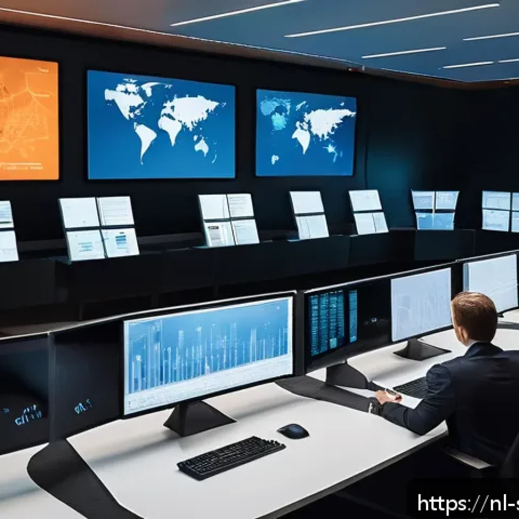 보안 오케스트레이션 자동화의 기술 스택 - A futuristic cybersecurity operations center in the Netherlands, featuring a diverse team of securit...